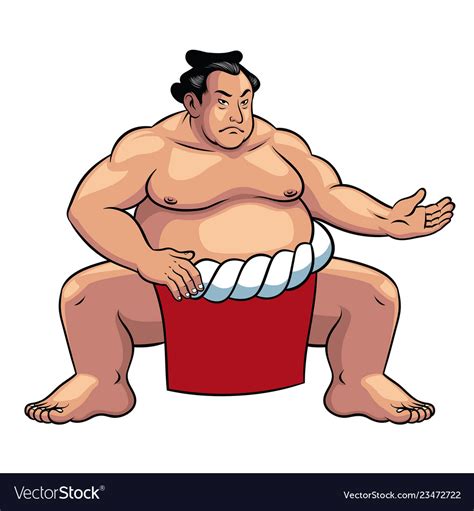 Sumo Wrestler Of Japan Royalty Free Vector Image