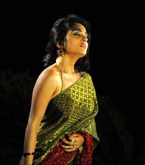 Kavya Singh Hot Green Saree Stills In Sorry Teacher Movie Beautiful