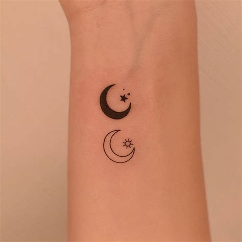 Sun And Moon Tattoo On The Wrist