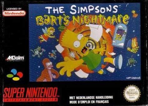 Mundo Retrogaming The Simpsons Barts Nightmare Super Nintendo