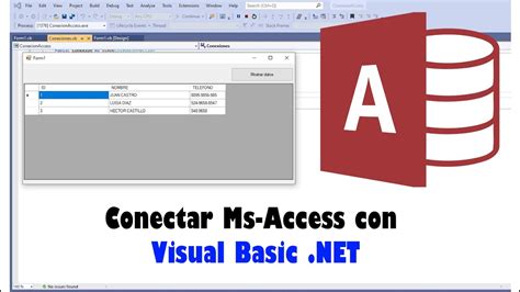 Conectar Access Con Visual Basic Net Youtube