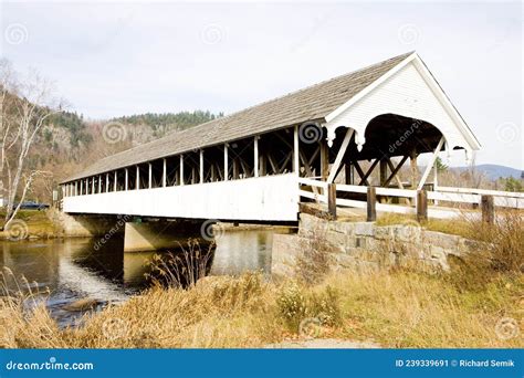 Stark Covered Bridge 1862 New Hampshire Usa Stock Image Image Of
