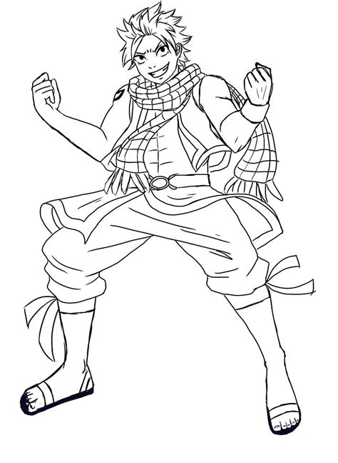 Printable Natsu Coloring Pages Anime Coloring Pages
