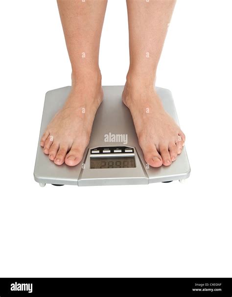 Feet On Weight Scale Stock Photo Alamy