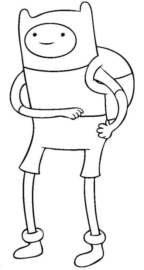 Adventure Time Finn The Human Coloring Pages Coloring Sky
