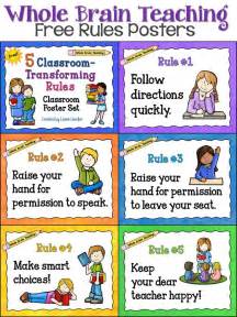 Whole Brain Teaching Classroom Rules Posters Free