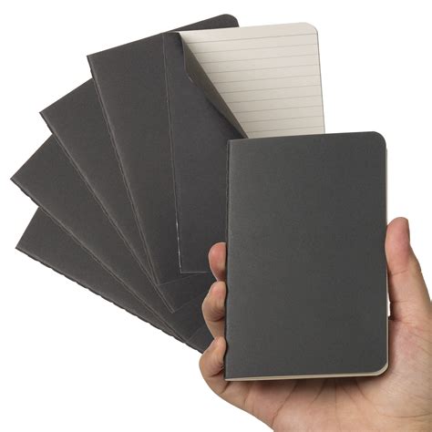Buy Twone Pocket 6 Pack Softcover Mini S 35 X 55 Black Small Memo