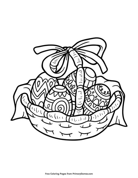 easter basket coloring page  printable  coloring pages easter coloring pages