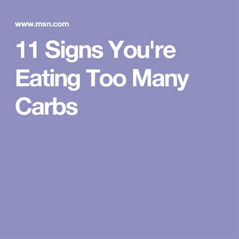 11 Signs Youre Eating Too Many Carbs Sugar Detox Natural Health Health