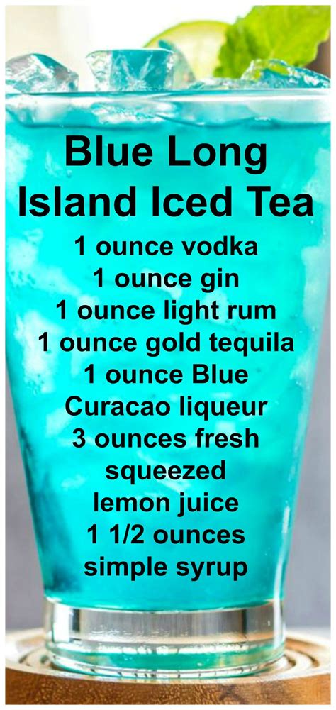 Blue Long Island Iced Tea drink recipe | Recipe | Long island iced tea ...