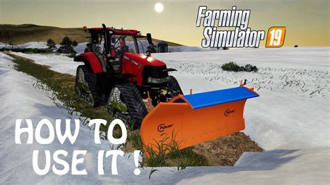 HOW TO USE THE SNOWPLOW In Farming Simulator 2019 IT IS WORKING NOW