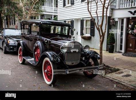 Antique classic Ford car, Charleston, South Carolina, USA, US, antique