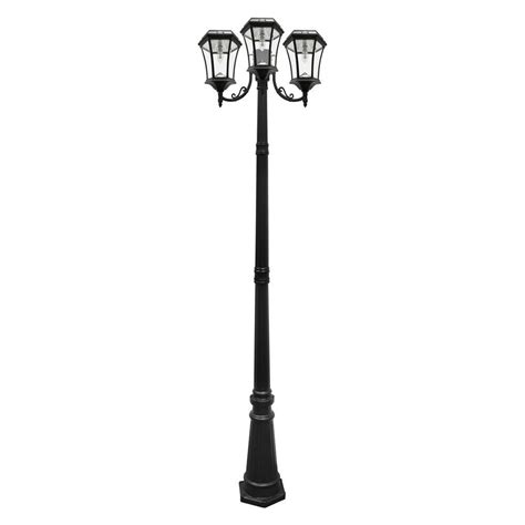 Gama Sonic Victorian Bulb Series 3 Head Black Integrated Led Outdoor