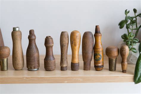 Vintage Wood Handles from Old Tools