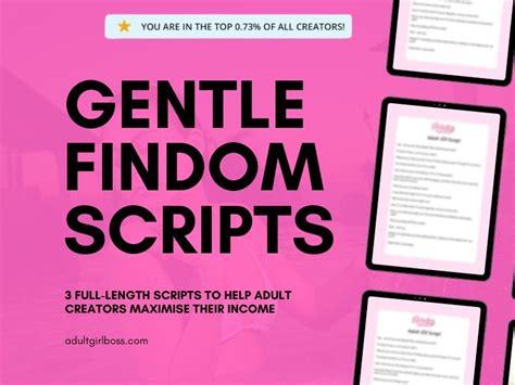 Gentle Findom Joi Scripts For Onlyfans Adult Girl Boss