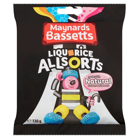 Maynards Bassetts Liquorice Allsorts Sweets Bag 130g Sharing Bags