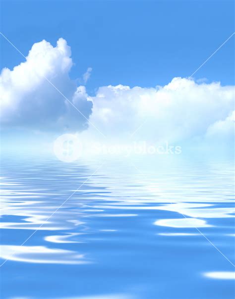 Beautiful Blue Water And Sky Background Royalty Free Stock Image