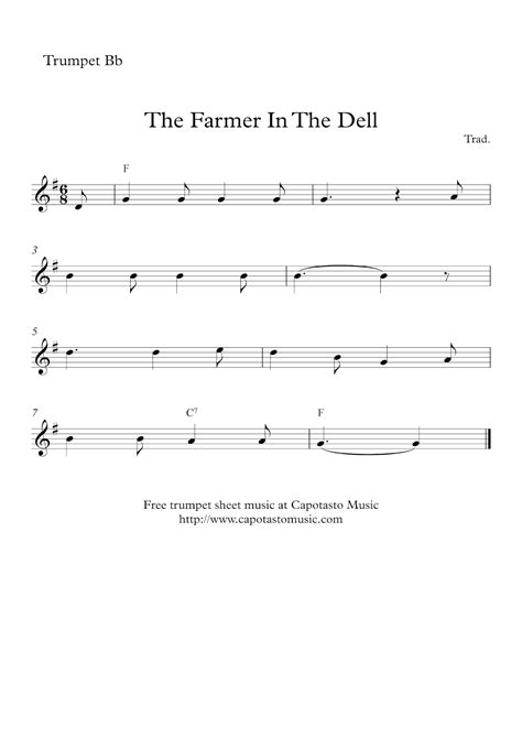 Easy Sheet Music For Beginners Free Easy Trumpet Sheet Music The