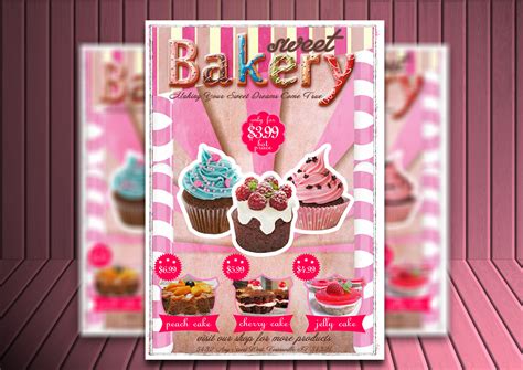 bakery flyer flyer templates  creative market