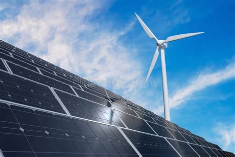 Solar Photovoltaic Panels And Wind Turbines Alternative Energy