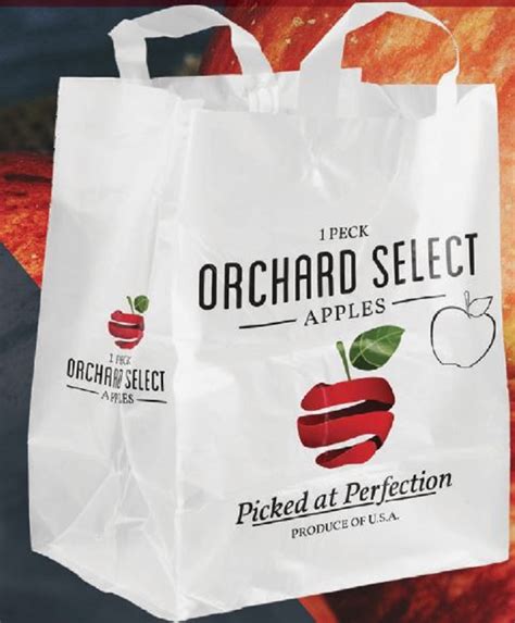 Item No 1557 Peck Poly Apple Tote Bag 500 Pack Peck Poly Apple Tote