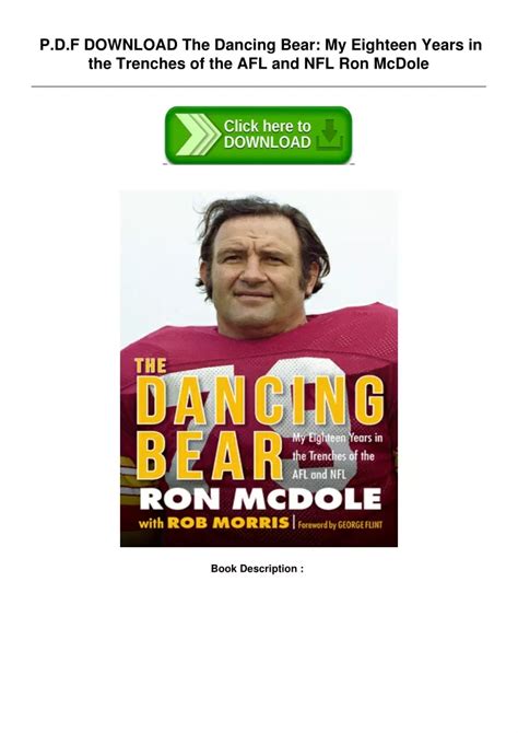 Ppt Read Pdf The Dancing Bear My Eighteen Years In The Trenches Of The Afl And Nfl