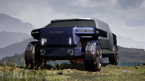 2050 Ram Pickup Truck Rendering Uses Space Shuttle Materials And Tank