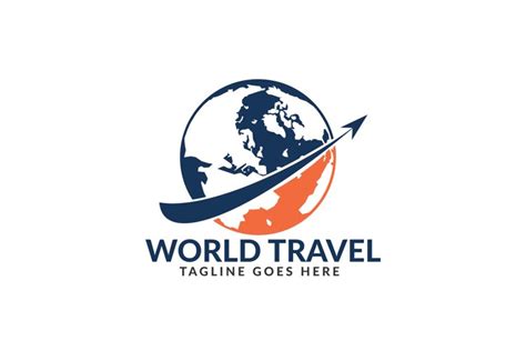 World Travel Logo Design Travel Agency And Company Logo