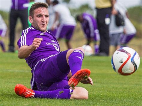 Psbattle This Orlando City Soccer Player Sliding And Staring Intensely At The Ball