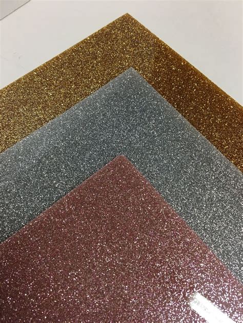 Perspex Acrylic Sheet Glitter Gold Silver Rose 3mm Sparkle Etsy Uk