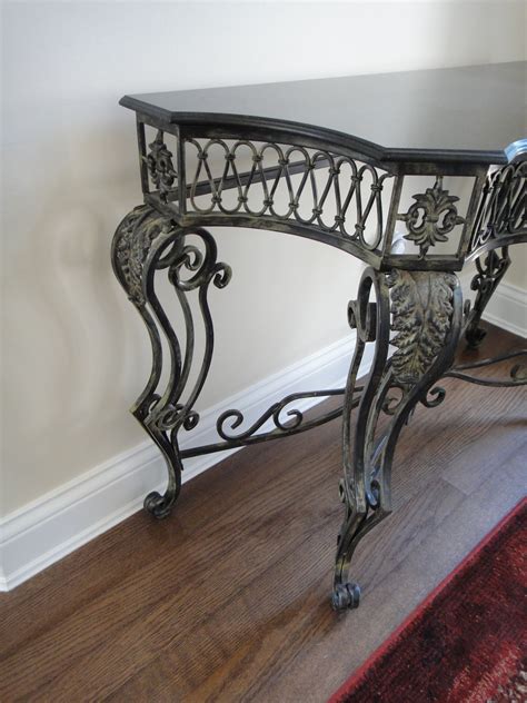 Gorgeous Wrought Iron Foyer Mirror And Console Table Ebth
