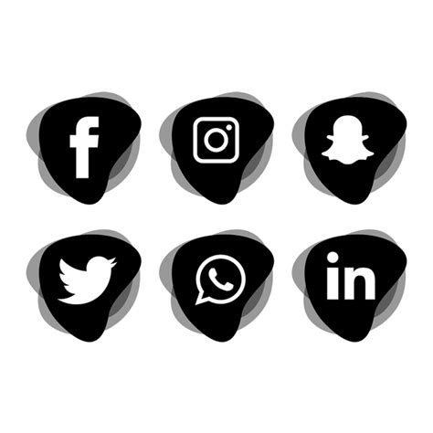 Social Media Silhouette Png Images Social Media Icons Set Free Logo