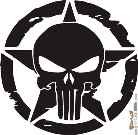 Punisher Army Usa Vinyl Decal Bumper Sticker For Jeep Military Buy 2