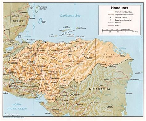 Hondurasmap 