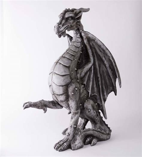Sleeping dragon garden ornament weatherproof stone sculpture statue mythical gift for her him. Large Indoor/Outdoor Medieval Dragon Statue | All Statues ...