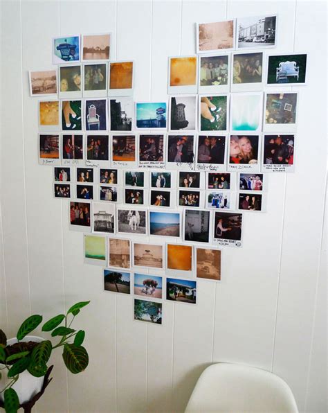 Heart Shaped Polaroid Collage