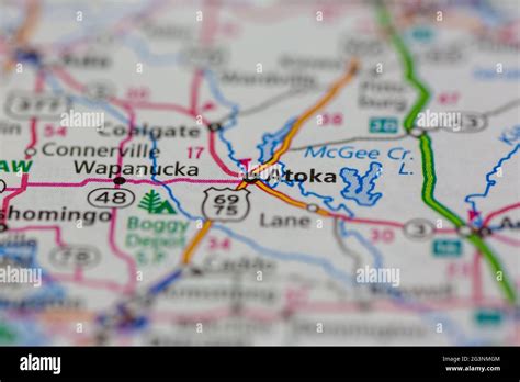 Map Of Atoka Oklahoma Hi Res Stock Photography And Images Alamy