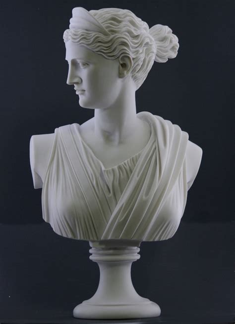 Large Artemis Sculpture Statue Artemis Bust Statue Bustwhite And