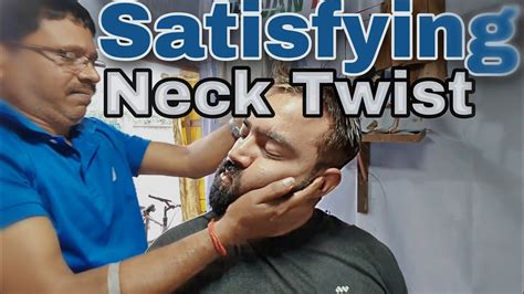 Dry Neck Twisting Head Massage With Water Spray Street Barber Indian Barber Asmr Massage
