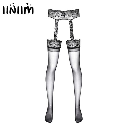 Mens Lingerie Socks Stretchy Hollow Out Sexy Fishnet Stockings Tights