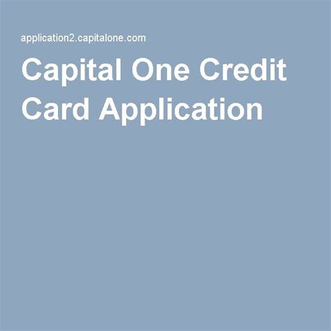 Capital one credit card app. Capital One Credit Card Application | Capital one credit card, Credit card application, Small ...