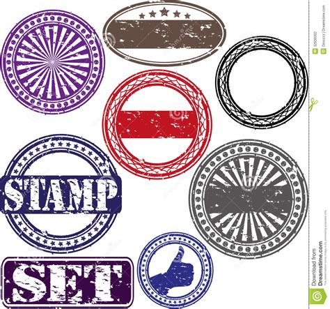 Grunge Rubber Stamp Set Stock Vector Illustration Of Rubber 32936002