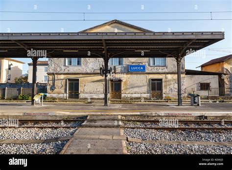 Old Fashioned Train Station In Lucca Tuscany Italy Stock Photo Alamy