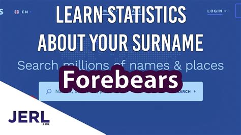 Tutorial Learn Statistics About Your Surname Forebears Youtube