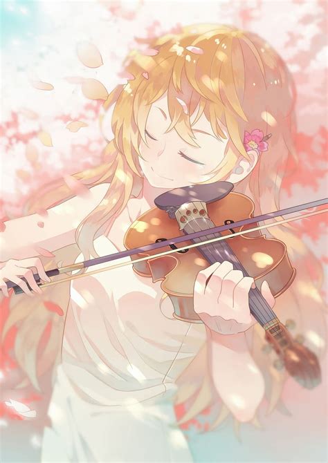 Miyazono Kaori Shigatsu Wa Kimi No Uso Mobile Anime Violinist Hd