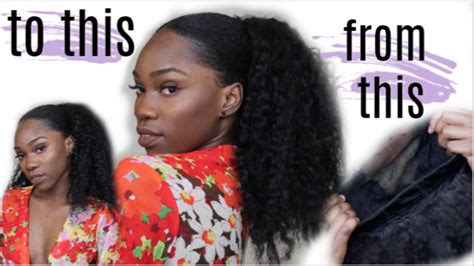 How To Full Wig Into A Ponytail Youtube