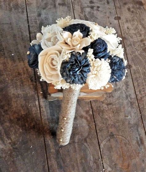Coral and ivory wedding bouquet. navy blue and gold wedding bouquet - Google Search | Gold ...