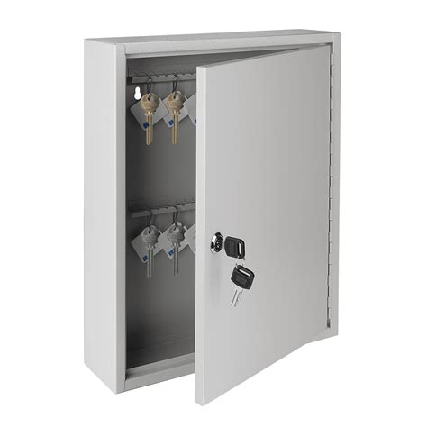 Lockable wall cupboard (with sliding doors). Key Cabinet Steel Lock Box with 60 capacity Colored key ...
