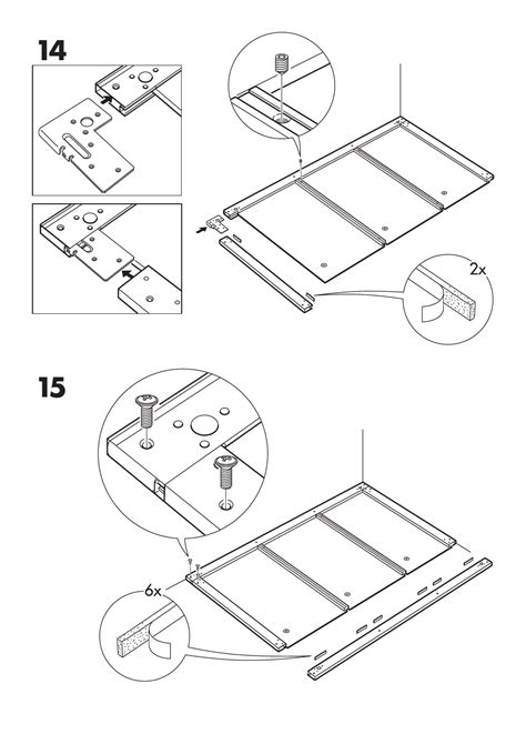 Ikea Pax Eikesdal Sliding Door Pair 118x93 Assembly Instruction Page