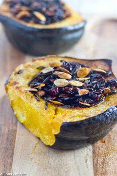 Stuffed Acorn Squash With Wild Rice And Cranberries Gluten Free And